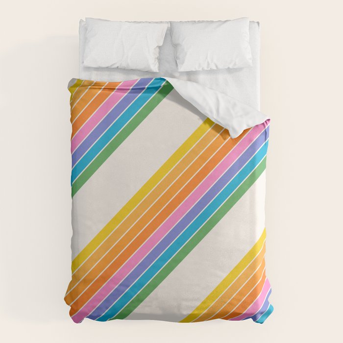 Candy Stripes - Rainbow Brites Duvet Cover Gallery Image 6