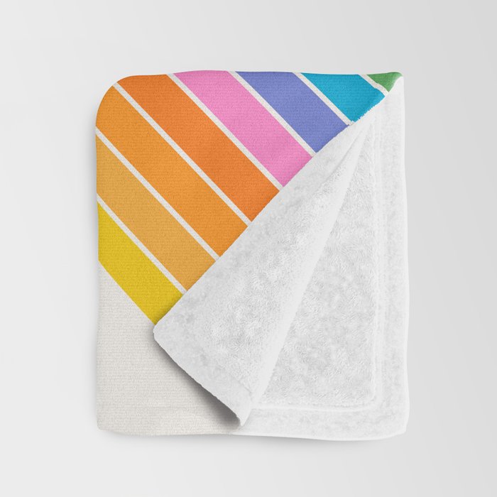 Candy Stripes - Rainbow Brites Throw Blanket Gallery Image 3