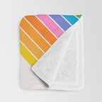 Candy Stripes - Rainbow Brites Throw Blanket Gallery Image 3