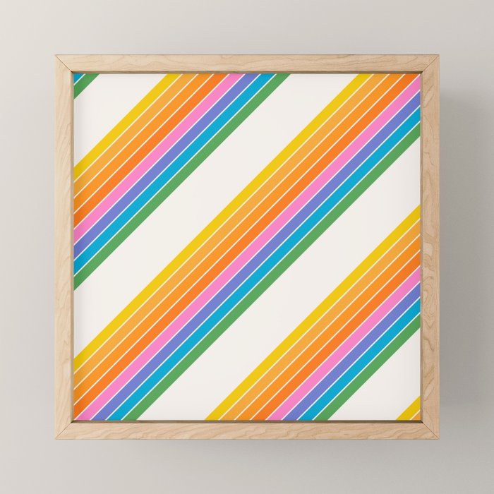 Candy Stripes - Rainbow Brites Mini Art Print Gallery Image 1