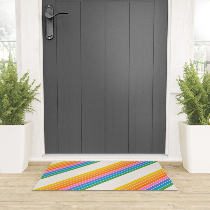 Candy Stripes - Rainbow Brites Welcome Mat Gallery Image 3