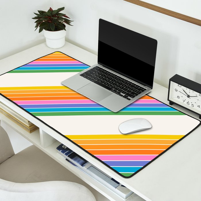 Candy Stripes - Rainbow Brites Desk Mat Gallery Image 2