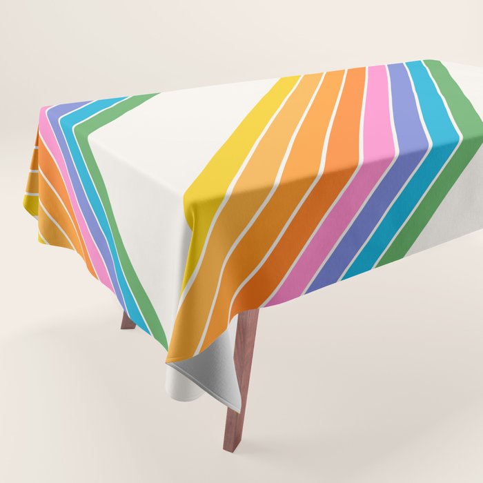 Candy Stripes - Rainbow Brites Tablecloth Gallery Image 1