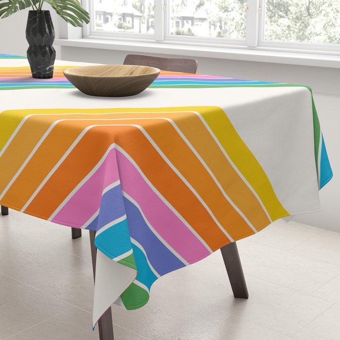 Candy Stripes - Rainbow Brites Tablecloth Gallery Image 3