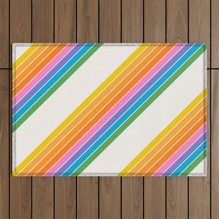 Candy Stripes - Rainbow Brites Outdoor Rug Gallery Image 1