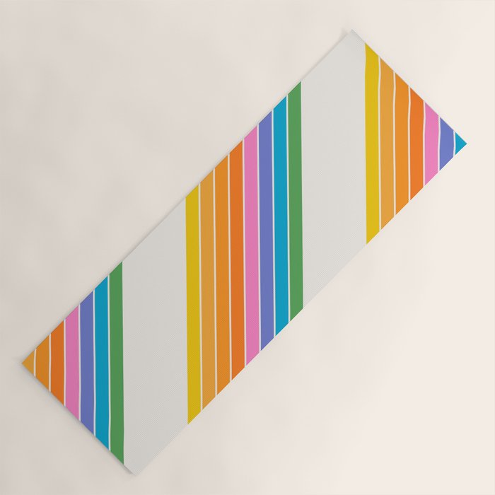 Candy Stripes - Rainbow Brites Yoga Mat Gallery Image 1