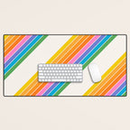 Candy Stripes - Rainbow Brites Desk Mat Gallery Image 1