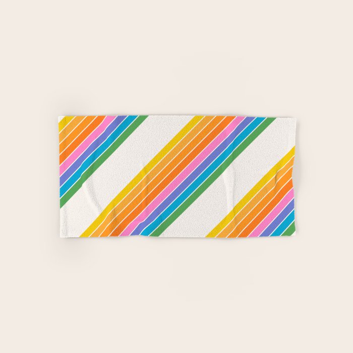 Candy Stripes - Rainbow Brites Bath Towel Gallery Image 1