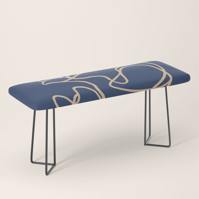 Abstract Line Art Cat 6 Bench Gallery Image 1