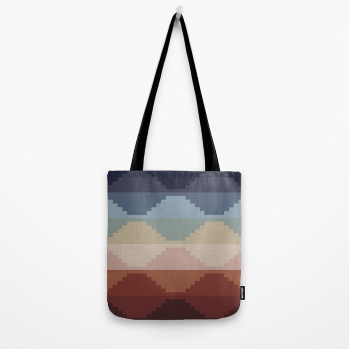 Geometric Aztec Pyramid Pattern III Tote Bag Gallery Image 2