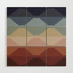 Geometric Aztec Pyramid Pattern III Wood Wall Art Gallery Image 1