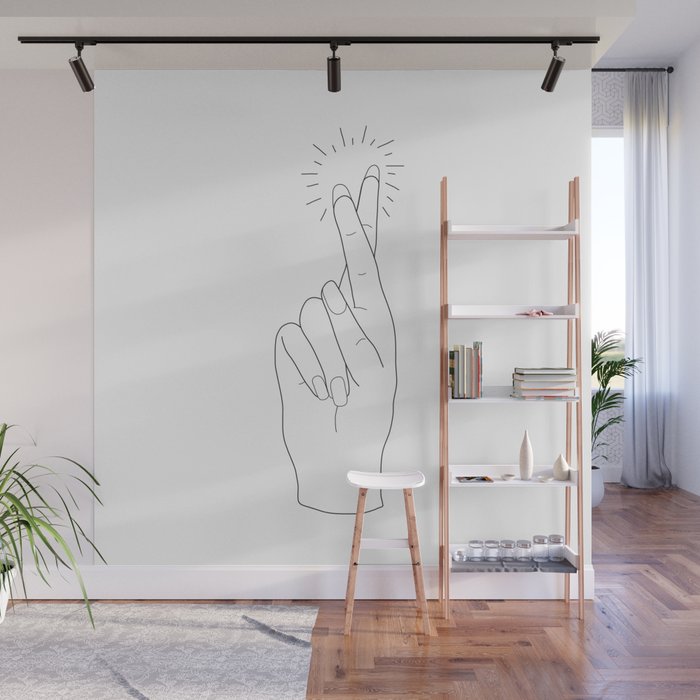 Fingers Crossed Wall Mural Gallery Image 1