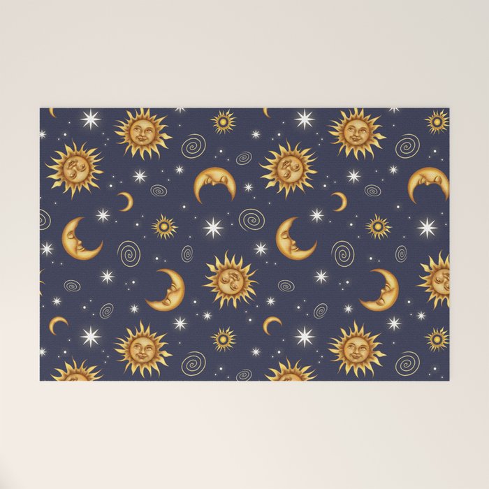 Vintage Celestial Mood Welcome Mat Gallery Image 1