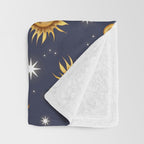 Vintage Celestial Mood Throw Blanket Gallery Image 3
