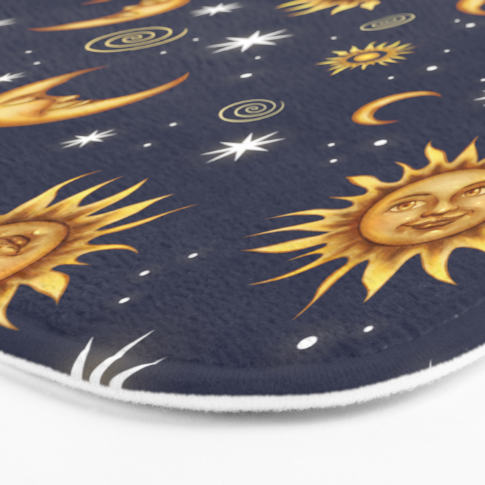 Vintage Celestial Mood Bath Mat Gallery Image 3