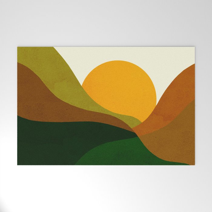Abstraction_NEW_SUN_LANDSCAPE_SPRING_Minimalism_001B Welcome Mat Gallery Image 1