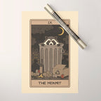 The Hermit - Raccoons Tarot Wrapping Paper Gallery Image 1