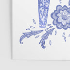 Swedish Dala Horse Blue Poster Gallery Image 3