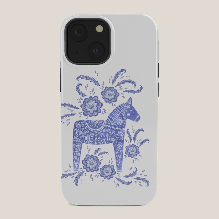 Swedish Dala Horse Blue iPhone Case Gallery Image 34
