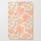 Vintage hand drawn flower art pattern Cutting Board Gallery Image 1