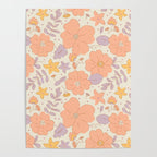 Vintage hand drawn flower art pattern Poster Gallery Image 4