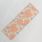 Vintage hand drawn flower art pattern Yoga Mat Gallery Image 1
