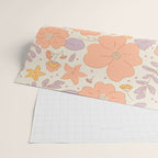 Vintage hand drawn flower art pattern Wrapping Paper Gallery Image 2