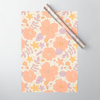 Vintage hand drawn flower art pattern Wrapping Paper Gallery Image 1