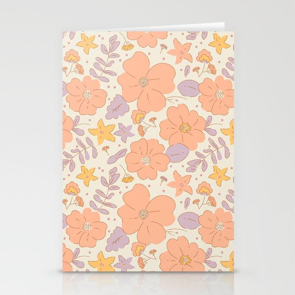 Vintage hand drawn flower art pattern Stationery Card Gallery Image 2