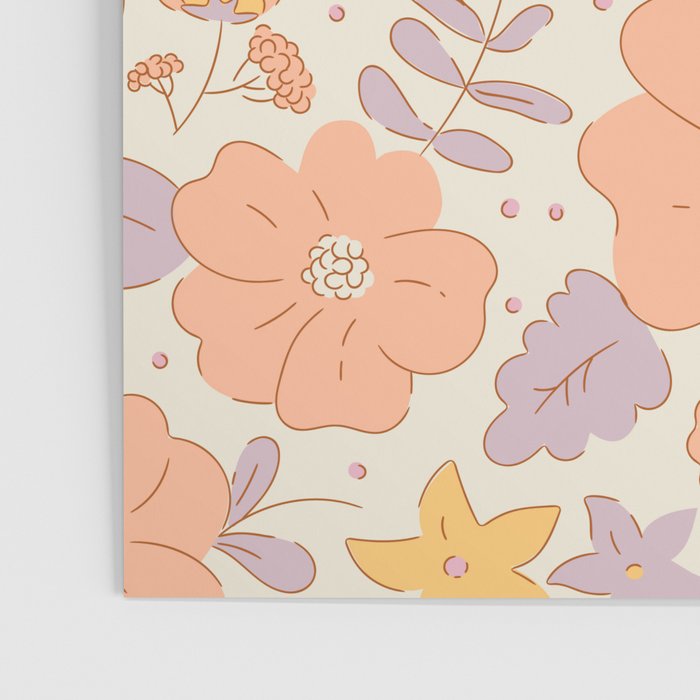 Vintage hand drawn flower art pattern Poster Gallery Image 3