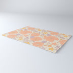 Vintage hand drawn flower art pattern Rug Gallery Image 3