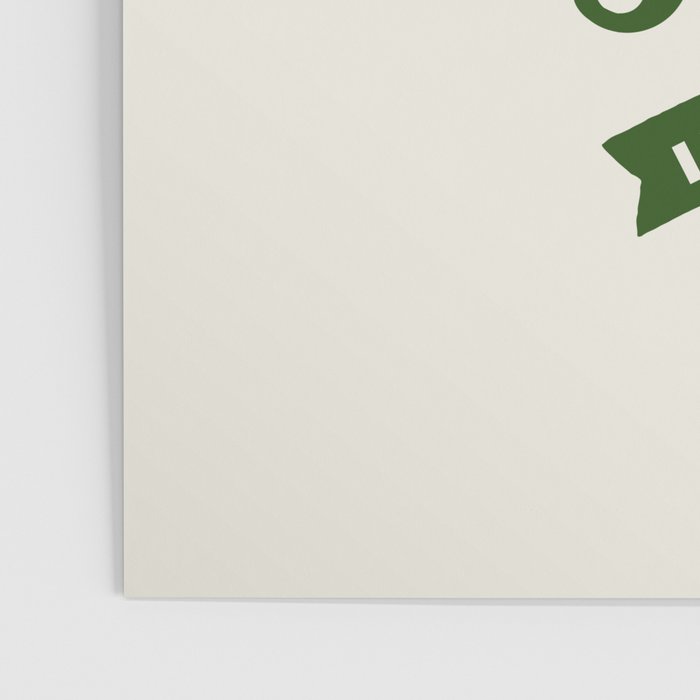 Out of Office - Retro Typography in Green Poster Gallery Image 3
