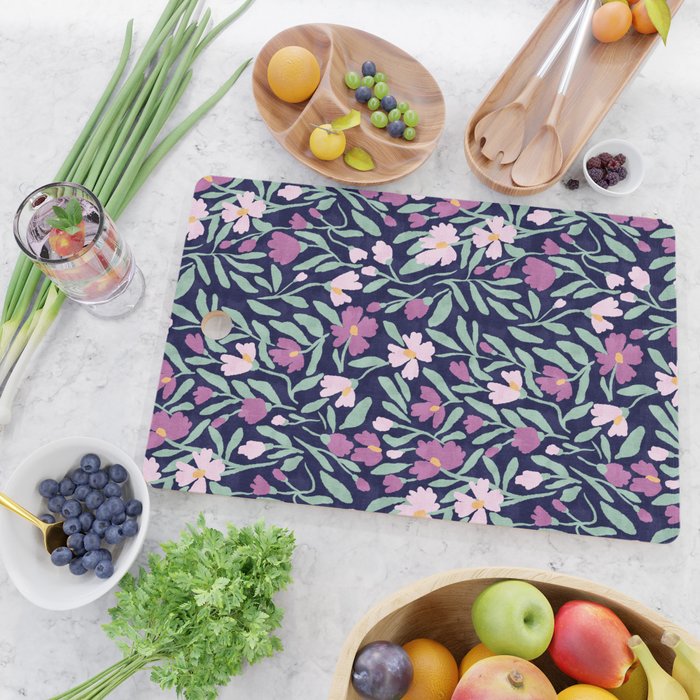 Pink Midnight Bloom Cutting Board Gallery Image 2