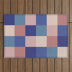 Bold Colorful Checks Pattern - Large XV Outdoor Rug Gallery Image 1