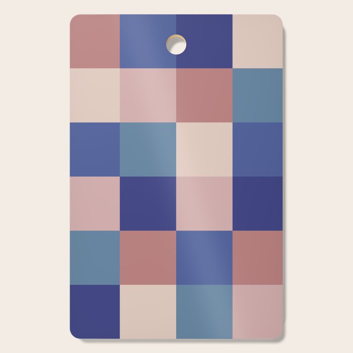 Bold Colorful Checks Pattern - Large XV Cutting Board Gallery Image 1