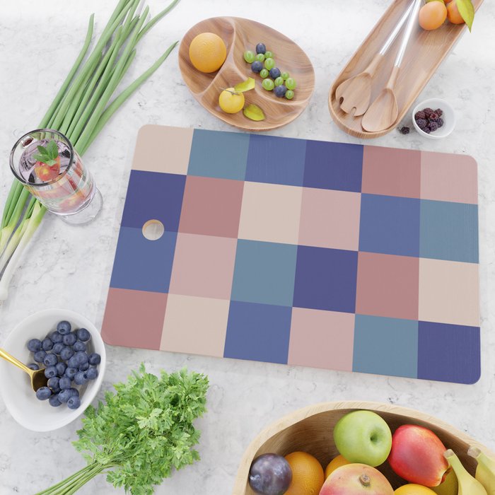 Bold Colorful Checks Pattern - Large XV Cutting Board Gallery Image 2