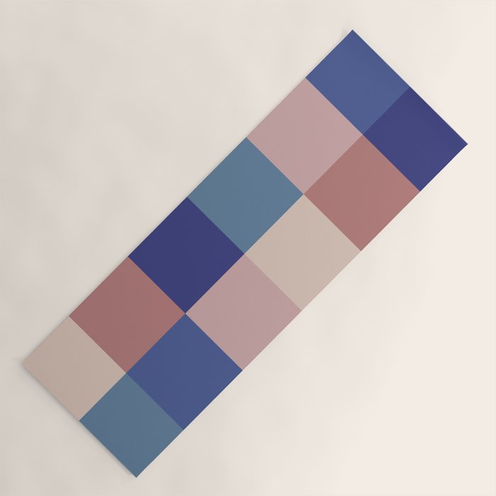 Bold Colorful Checks Pattern - Large XV Yoga Mat Gallery Image 1