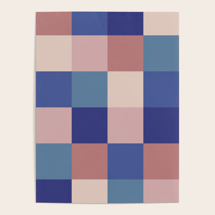 Bold Colorful Checks Pattern - Large XV Poster Gallery Image 4