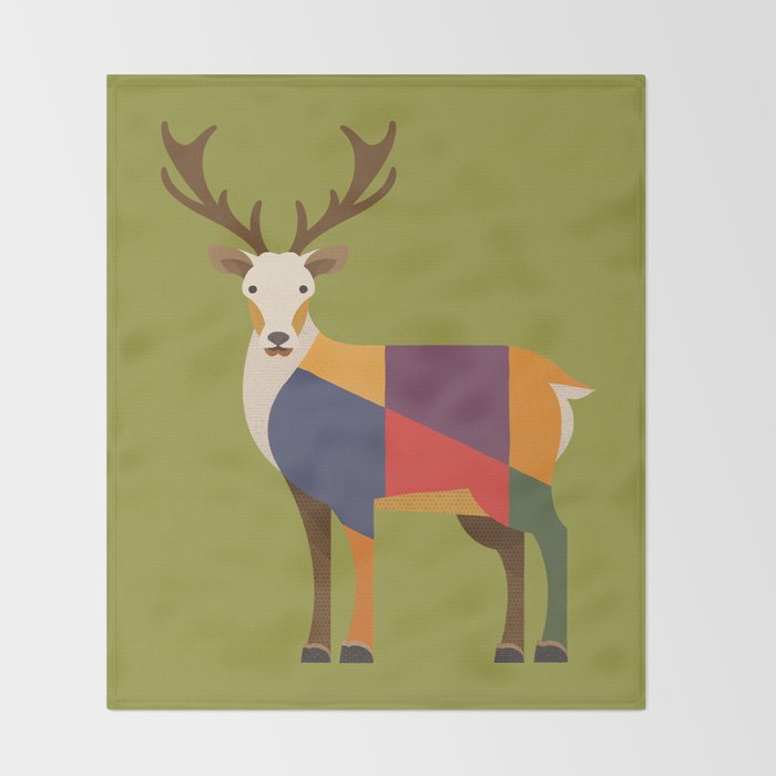 Red Deer Throw Blanket Gallery Image 2