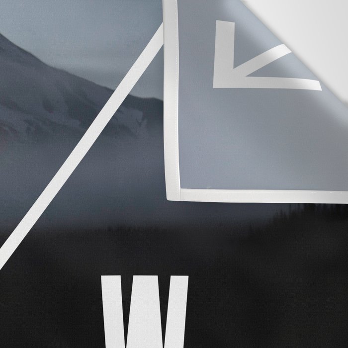 PNW Pacific Northwest Compass - Mt Hood Adventure Wall Tapestry Gallery Image 3