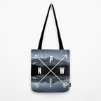PNW Pacific Northwest Compass - Mt Hood Adventure Tote Bag Gallery Image 2
