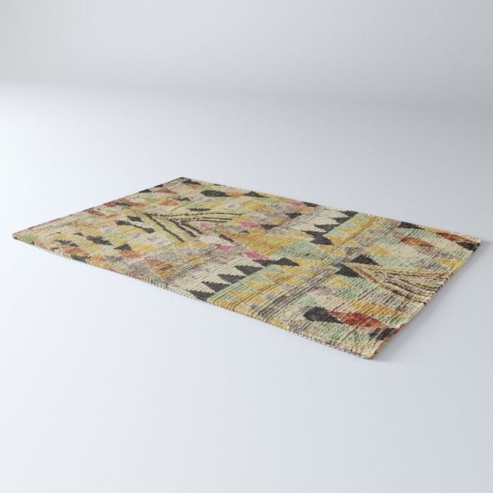 Vintage Moroccan Abstract Geometric Rug Print Rug Gallery Image 3