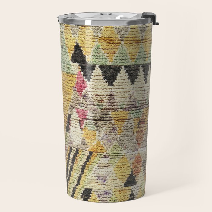 Vintage Moroccan Abstract Geometric Rug Print Travel Mug Gallery Image 2