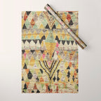 Vintage Moroccan Abstract Geometric Rug Print Wrapping Paper Gallery Image 1