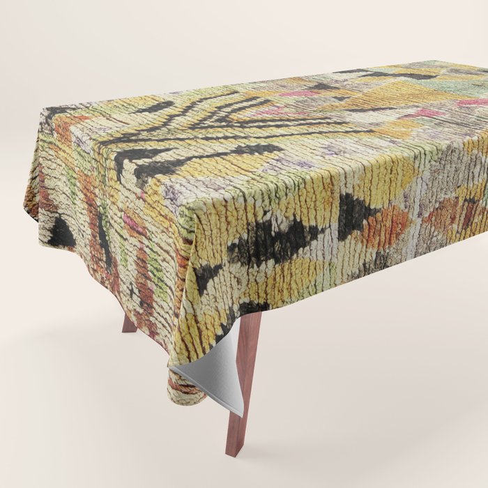 Vintage Moroccan Abstract Geometric Rug Print Tablecloth Gallery Image 1