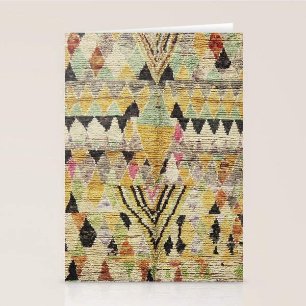 Vintage Moroccan Abstract Geometric Rug Print Stationery Card Gallery Image 2
