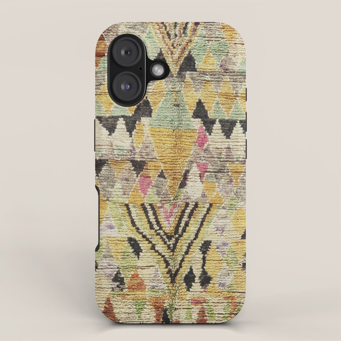 Vintage Moroccan Abstract Geometric Rug Print iPhone Case Gallery Image 1