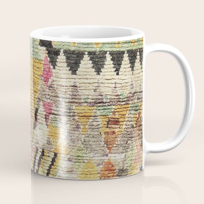 Vintage Moroccan Abstract Geometric Rug Print Coffee Mug Gallery Image 1