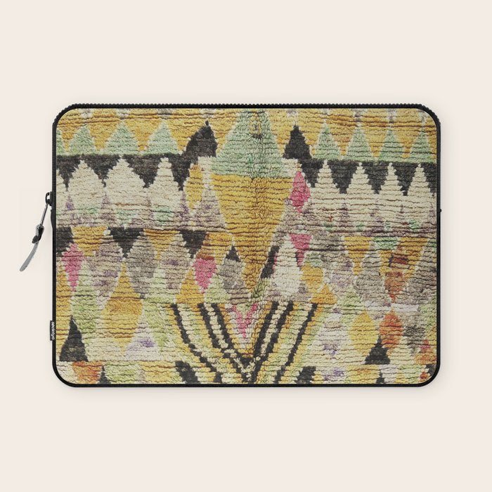 Vintage Moroccan Abstract Geometric Rug Print Laptop Sleeve Gallery Image 1