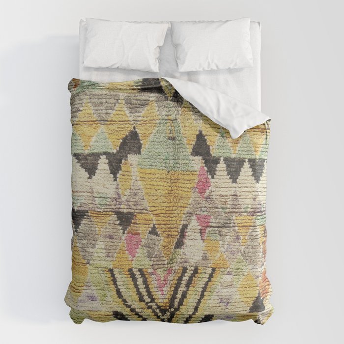 Vintage Moroccan Abstract Geometric Rug Print Duvet Cover Gallery Image 1